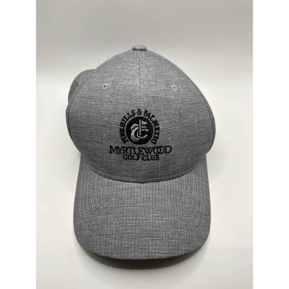 Adidas ClimaCool Flexfit Myrtlewood Golf Club Hat Gray S/M Stretch Cap